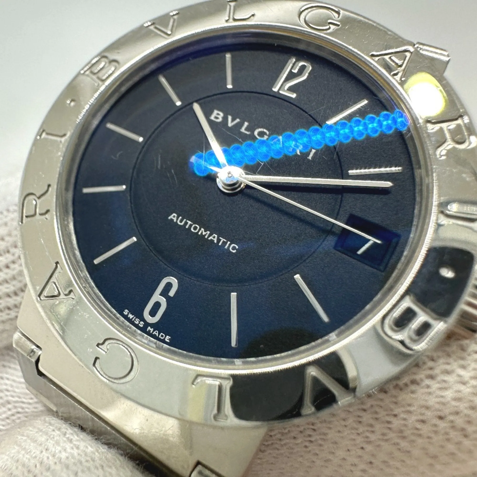 Bvlgari BB33SAUTO Automatic date Wristwatch Silver