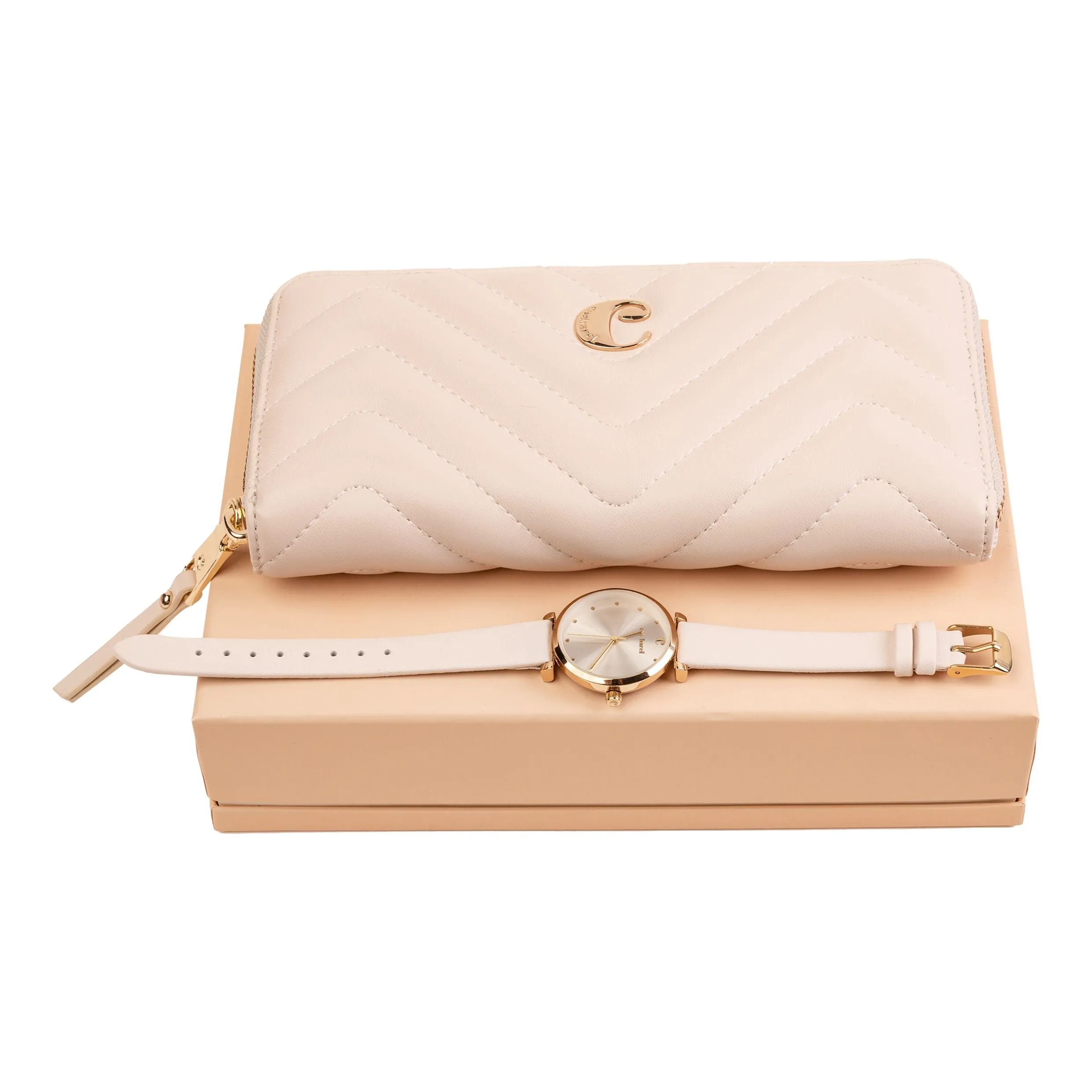 Cacharel CPLN220G-Set Odeon Off-white (travel purse & watch)
