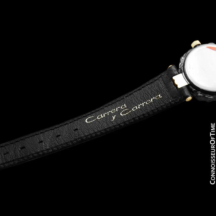 Carrera y Carrera Ladies Leopard 18K Gold & Sculptured Titanium Watch - Like New Old Stock