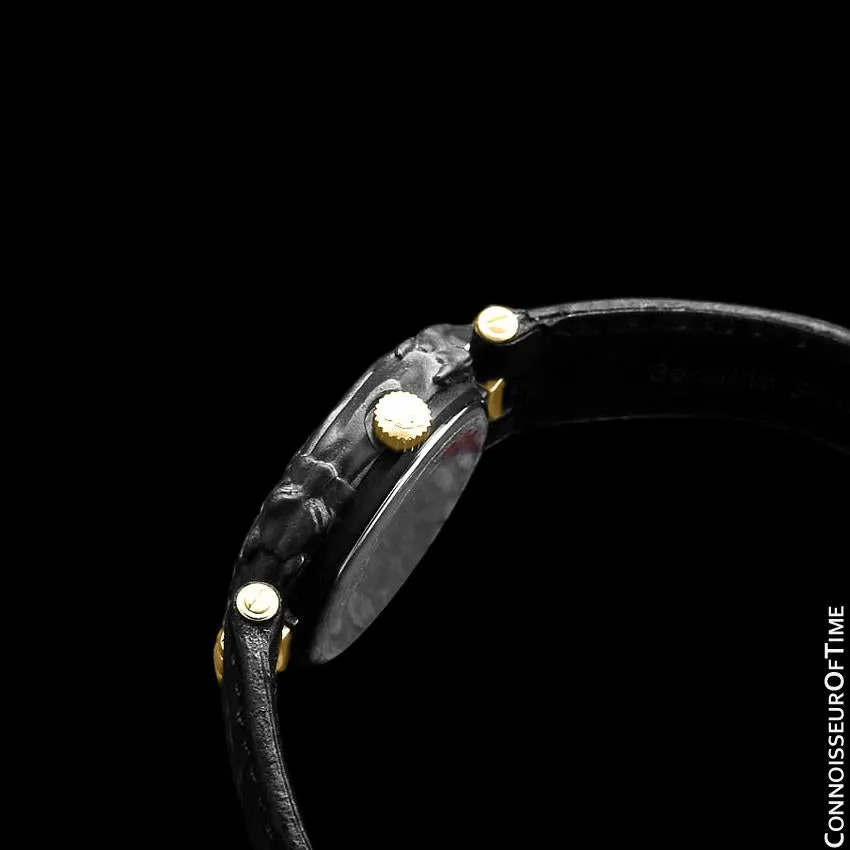 Carrera y Carrera Ladies Leopard 18K Gold & Sculptured Titanium Watch - Like New Old Stock