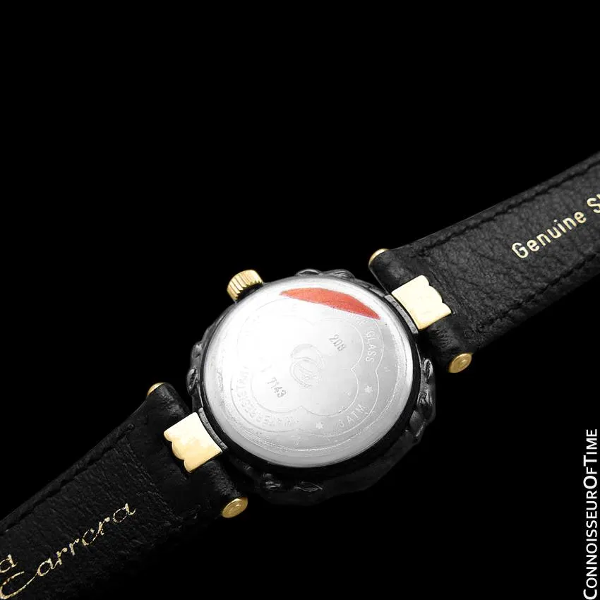 Carrera y Carrera Ladies Leopard 18K Gold & Sculptured Titanium Watch - Like New Old Stock