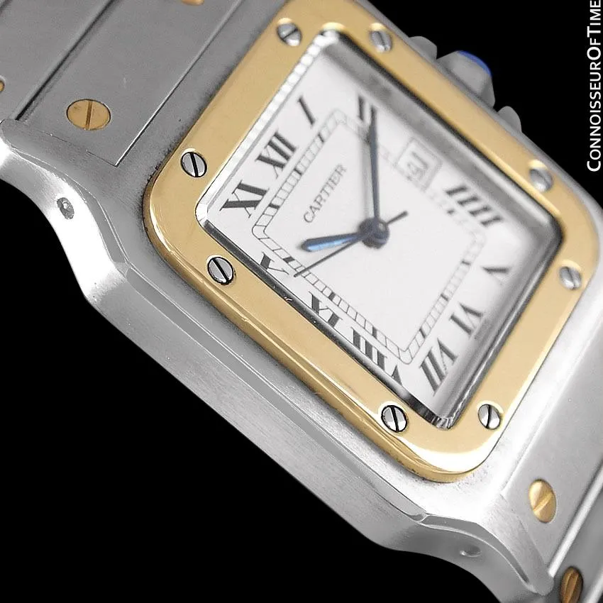 Cartier Mens Santos 2-Tone Automatic Watch - Stainless Steel & 18K Gold