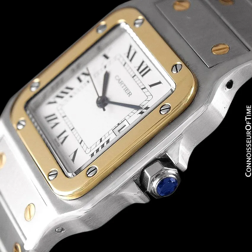 Cartier Mens Santos 2-Tone Automatic Watch - Stainless Steel & 18K Gold