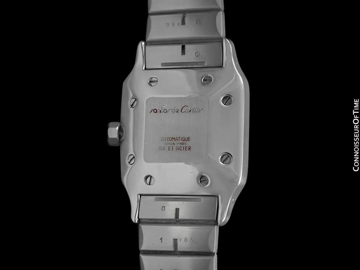 Cartier Mens Santos 2-Tone Automatic Watch - Stainless Steel and 18K Gold