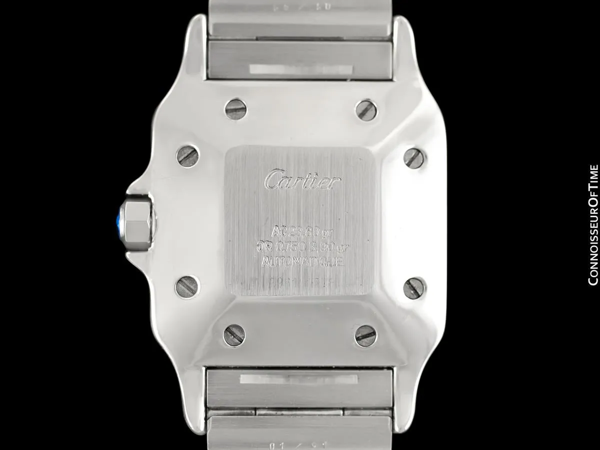 Cartier Mens Santos Two-Tone Automatic Watch - Stainless Steel & 18K Gold