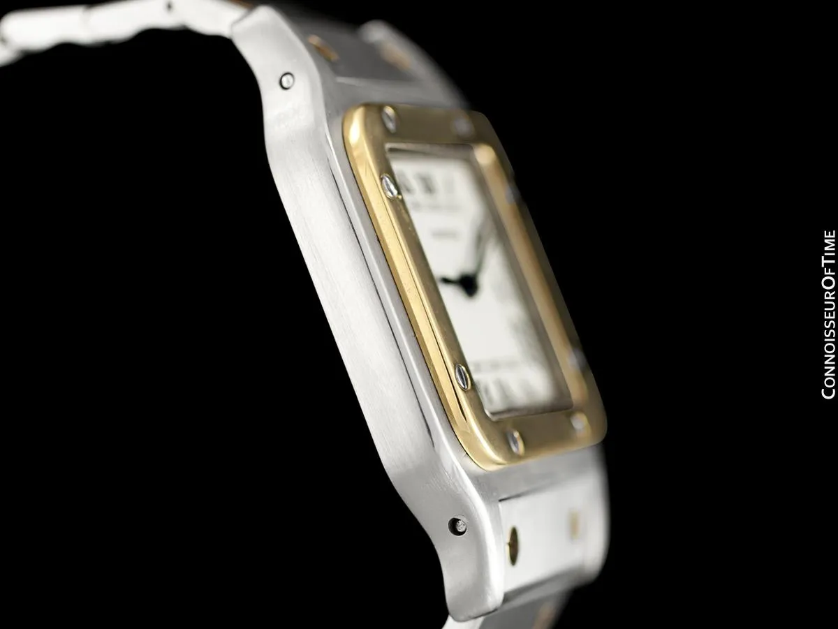 Cartier Mens Santos Two-Tone Automatic Watch - Stainless Steel & 18K Gold