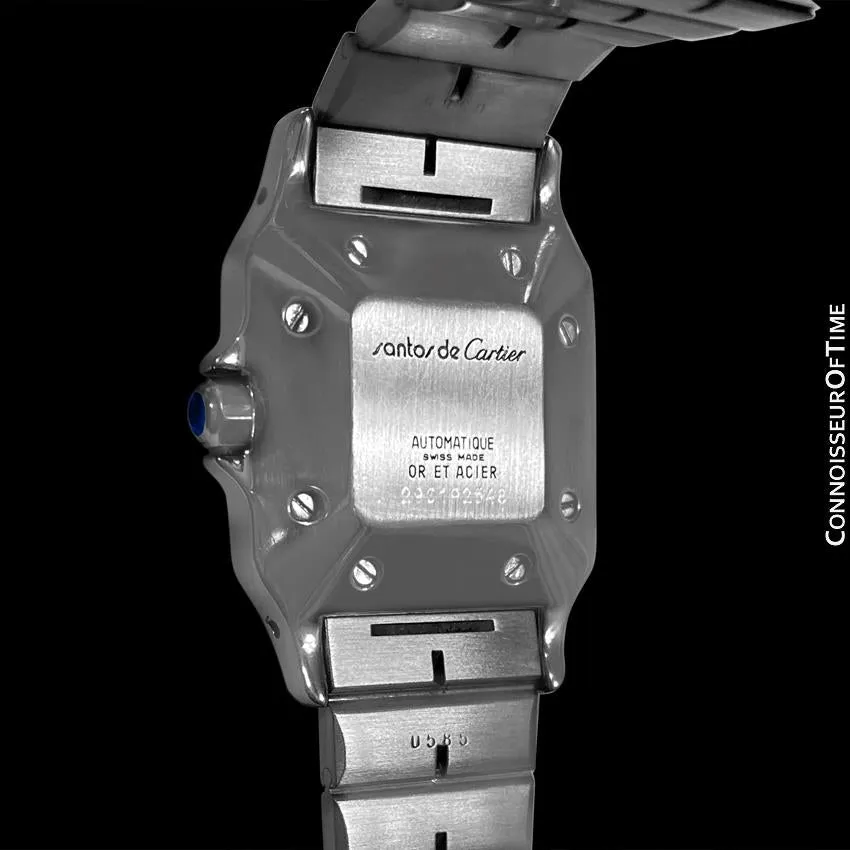 Cartier Mens Santos Two-Tone Automatic Watch - Stainless Steel & 18K Gold