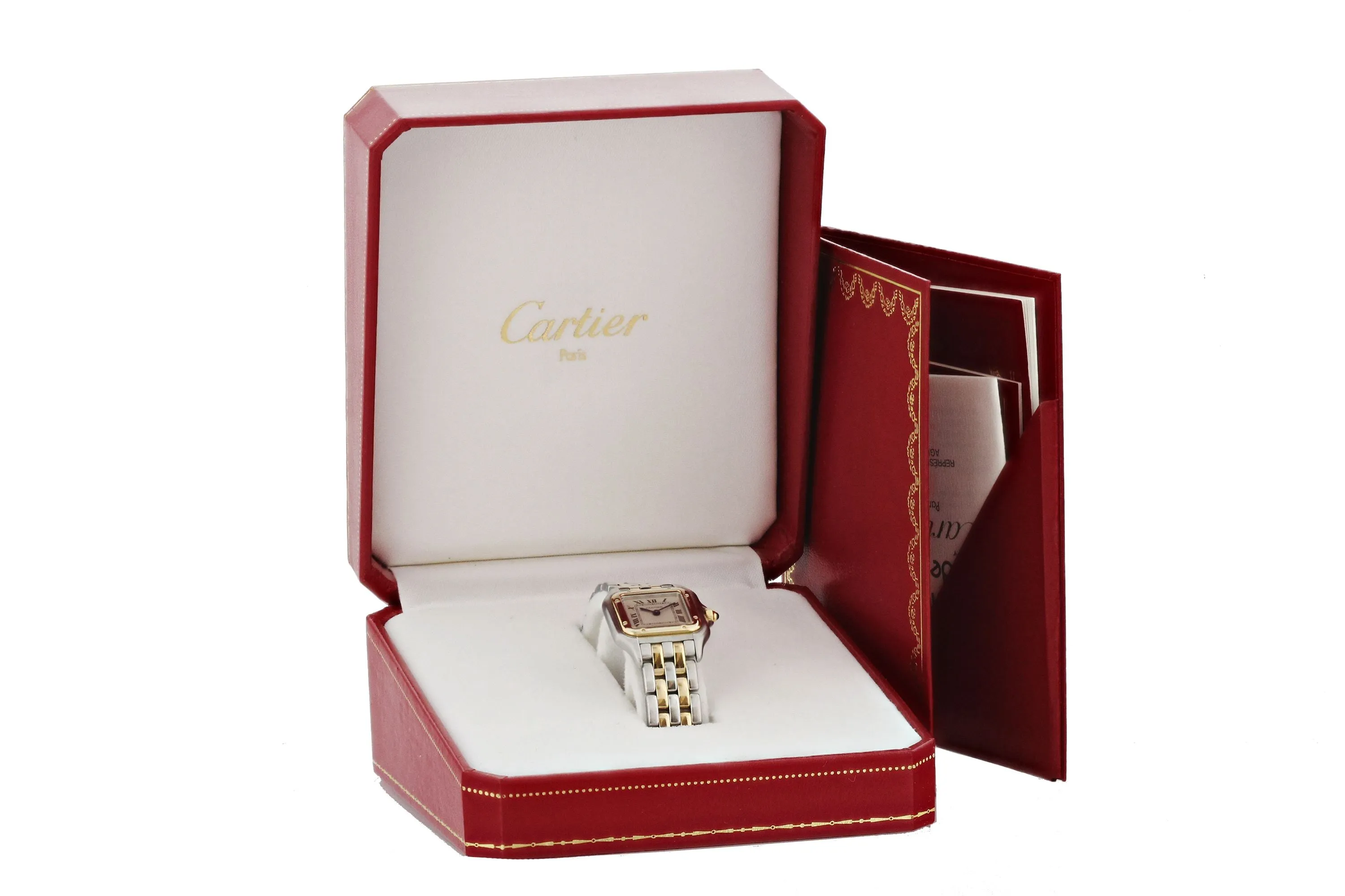 Cartier Panthere 1120 Two Tone Ladies Watch Box Papers