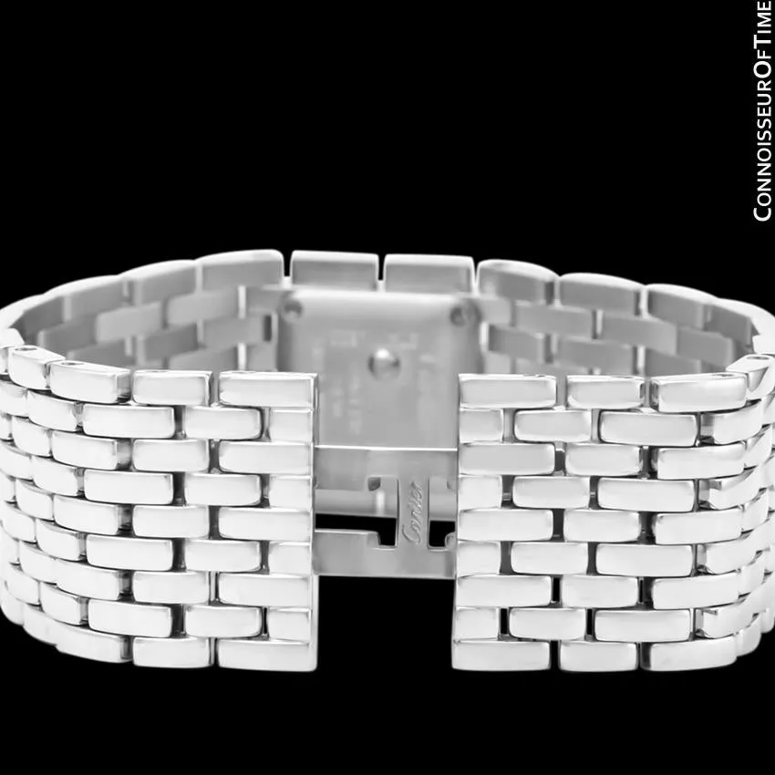 Cartier Ruban Ladies Quartz Bracelet Watch with Pink MOP Dial, Ref. 2420 - Stainless Steel