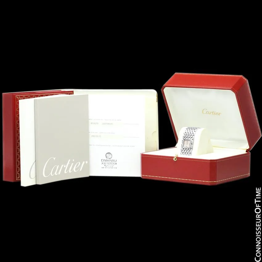 Cartier Ruban Ladies Quartz Bracelet Watch with Pink MOP Dial, Ref. 2420 - Stainless Steel