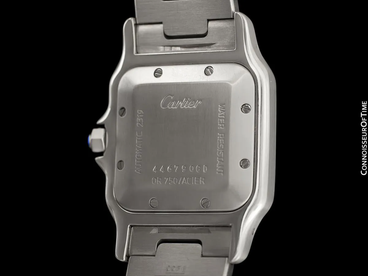 Cartier Santos Automatic Mens Bracelet Watch - Stainless Steel & 18K Gold