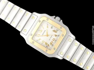 Cartier Santos Automatic Mens Bracelet Watch - Stainless Steel & 18K Gold