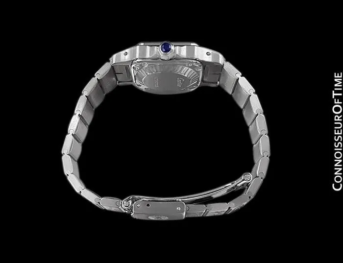 Cartier Santos Automatic Mens Bracelet Watch - Stainless Steel & Diamonds