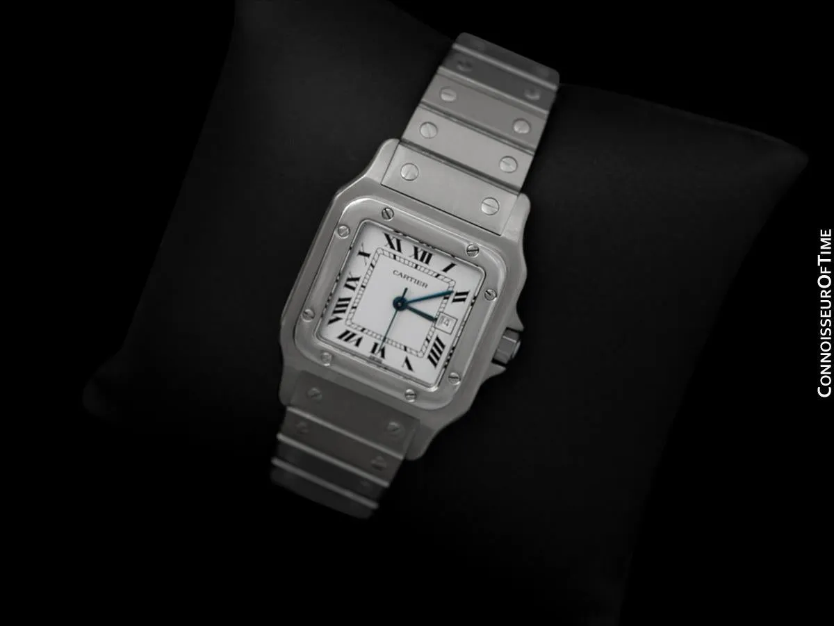 Cartier Santos Automatic Mens Bracelet Watch - Stainless Steel