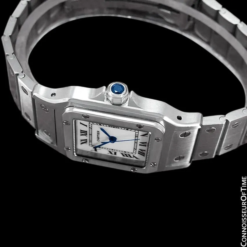 Cartier Santos Automatic Mens Bracelet Watch - Stainless Steel