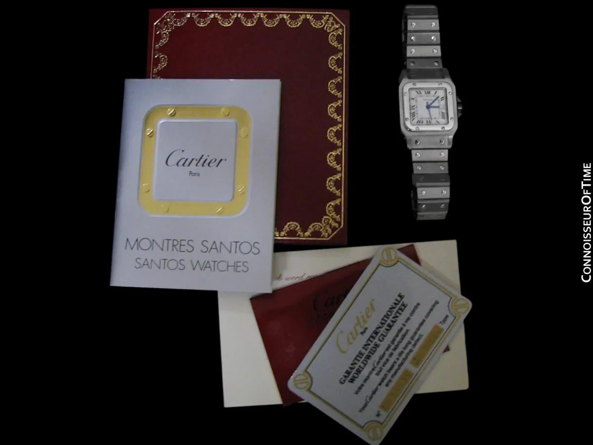 Cartier Santos Automatic Mens Bracelet Watch - Stainless Steel