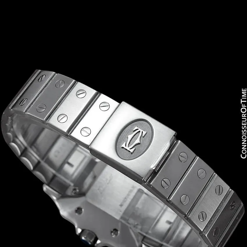Cartier Santos Automatic Mens Bracelet Watch - Stainless Steel