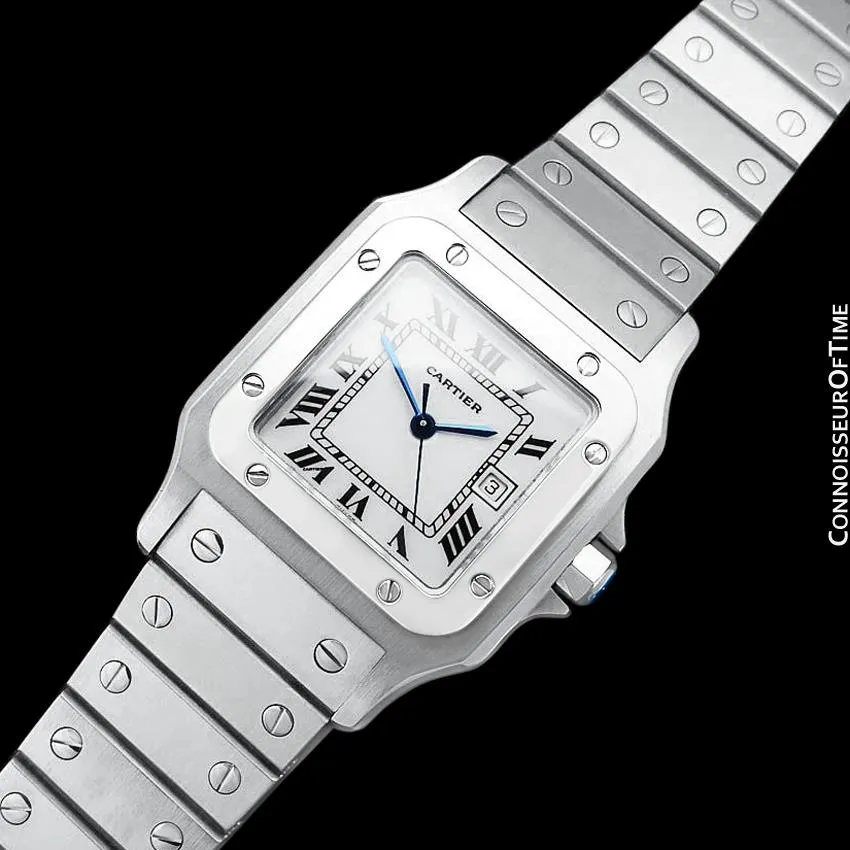 Cartier Santos Automatic Mens Bracelet Watch - Stainless Steel