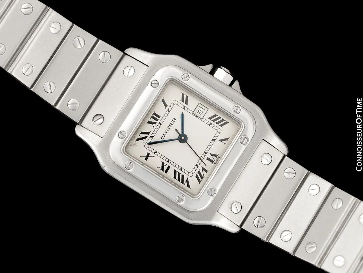 Cartier Santos Automatique Mens Bracelet Watch - Stainless Steel