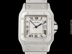 Cartier Santos Automatique Mens Bracelet Watch - Stainless Steel