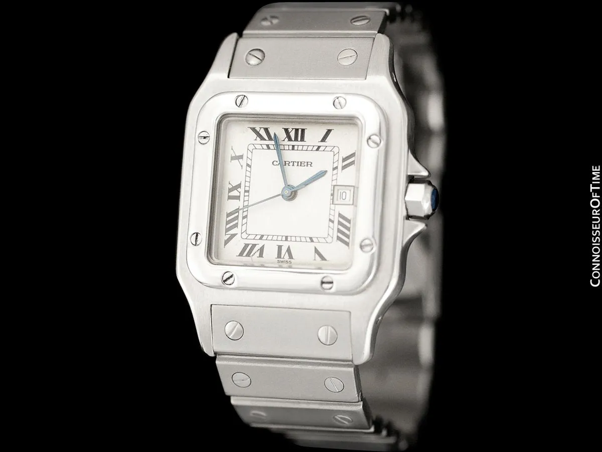 Cartier Santos Automatique Mens Bracelet Watch - Stainless Steel