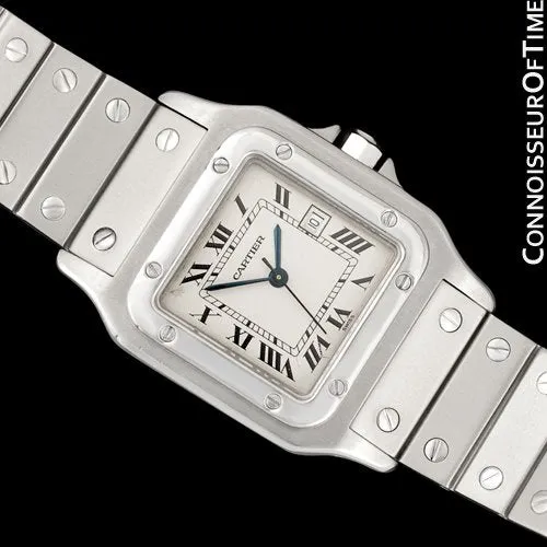 Cartier Santos Automatique Mens Bracelet Watch - Stainless Steel