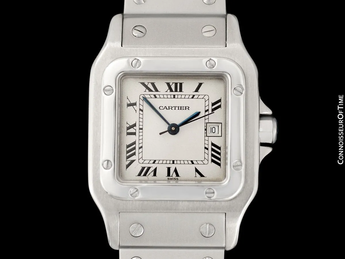 Cartier Santos Automatique Mens Bracelet Watch - Stainless Steel