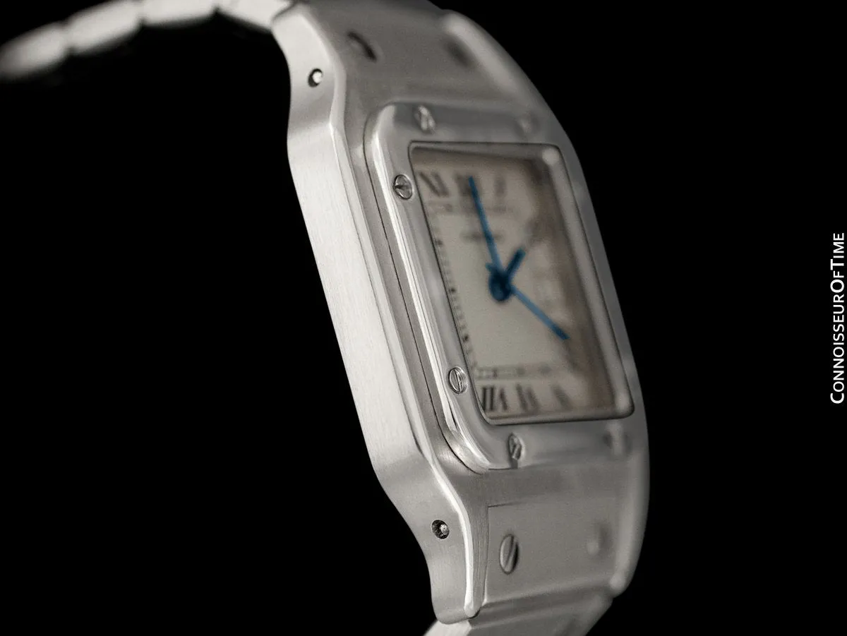 Cartier Santos Automatique Mens Bracelet Watch - Stainless Steel