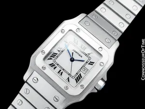 Cartier Santos Galbee Automatique Mens Bracelet Watch - Stainless Steel