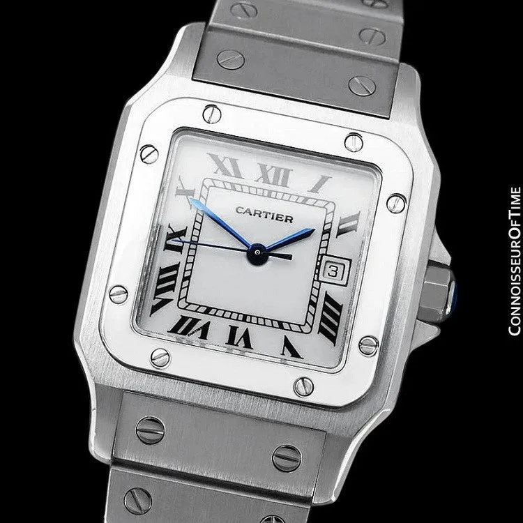Cartier Santos Galbee Automatique Mens Bracelet Watch - Stainless Steel