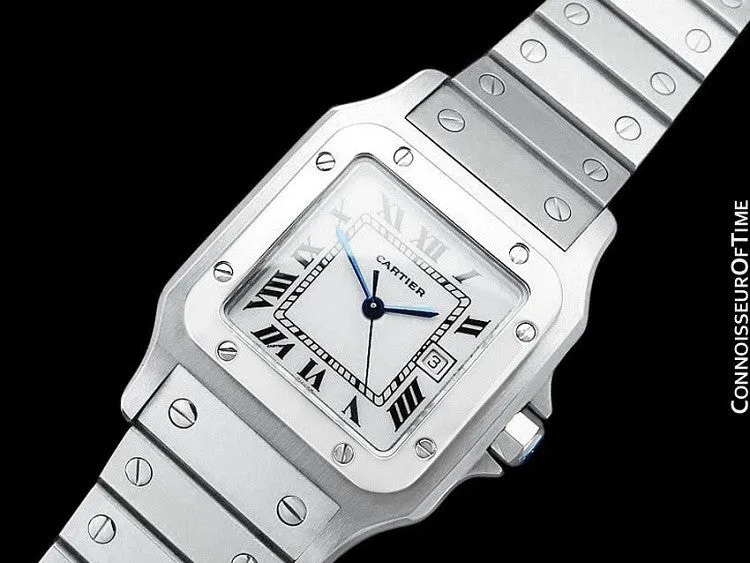 Cartier Santos Galbee Automatique Mens Bracelet Watch - Stainless Steel
