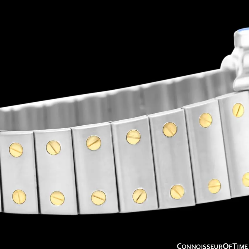 Cartier Santos Galbee Mens Two-Tone Bracelet Watch with Date - Stainless Steel & 18K Gold