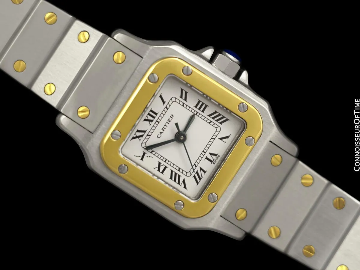 Cartier Santos Ladies Two-Tone Automatic Bracelet Watch - Stainless Steel & 18K Gold