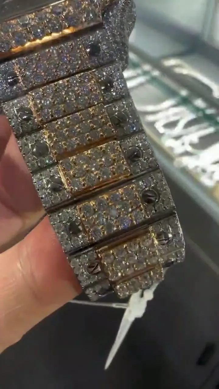 Cartier Santos Moissanite Diamond Watch | Moissanite watch | diamond watch | W 247