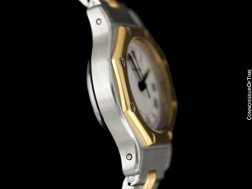 Cartier Santos Octagon Ladies Watch, Automatic - Stainless Steel & 18K Gold