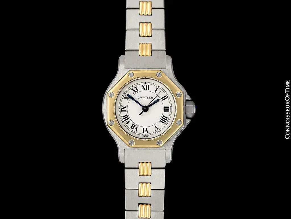 Cartier Santos Octagon Ladies Watch, Automatic - Stainless Steel & 18K Gold