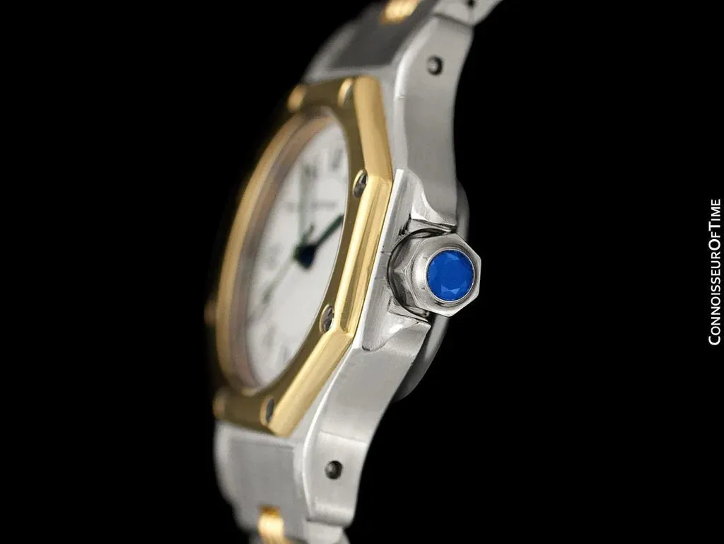 Cartier Santos Octagon Ladies Watch, Automatic - Stainless Steel & 18K Gold