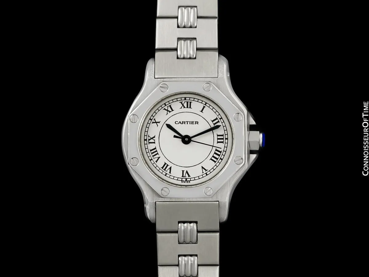 Cartier Santos Octagon Ladies Watch, Automatic - Stainless Steel