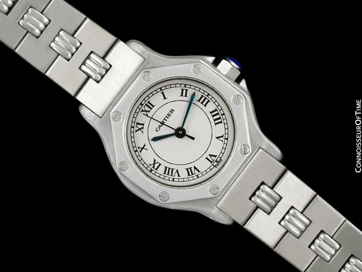 Cartier Santos Octagon Ladies Watch, Automatic - Stainless Steel