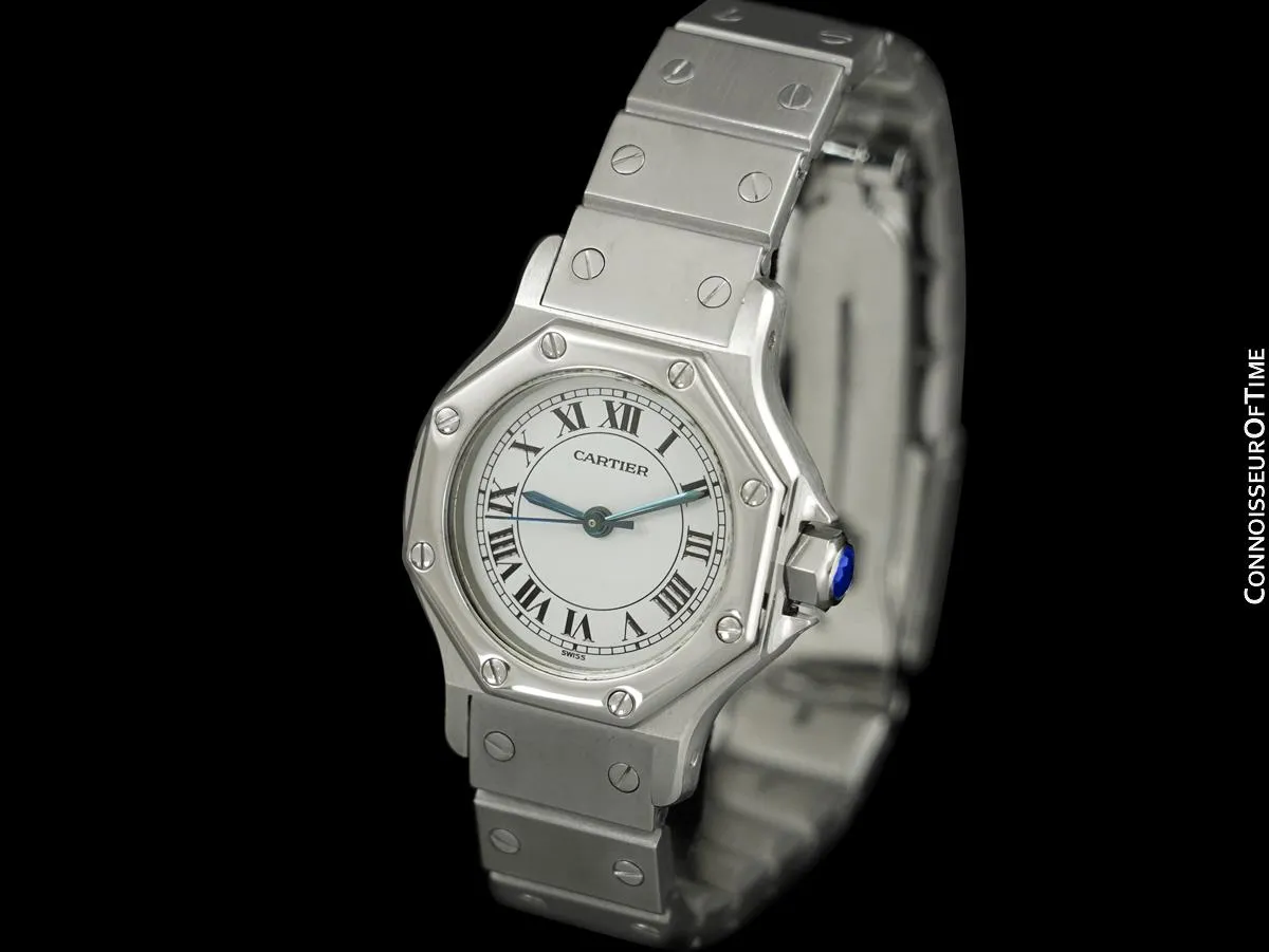 Cartier Santos Octagon Ladies Watch, Automatic - Stainless Steel