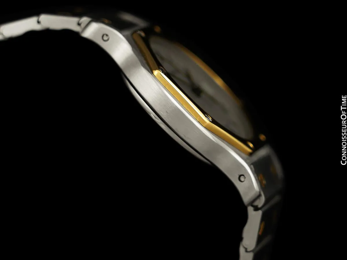 Cartier Santos Octagon Mens (Midsize) Quartz Watch - Stainless Steel & 18K Gold