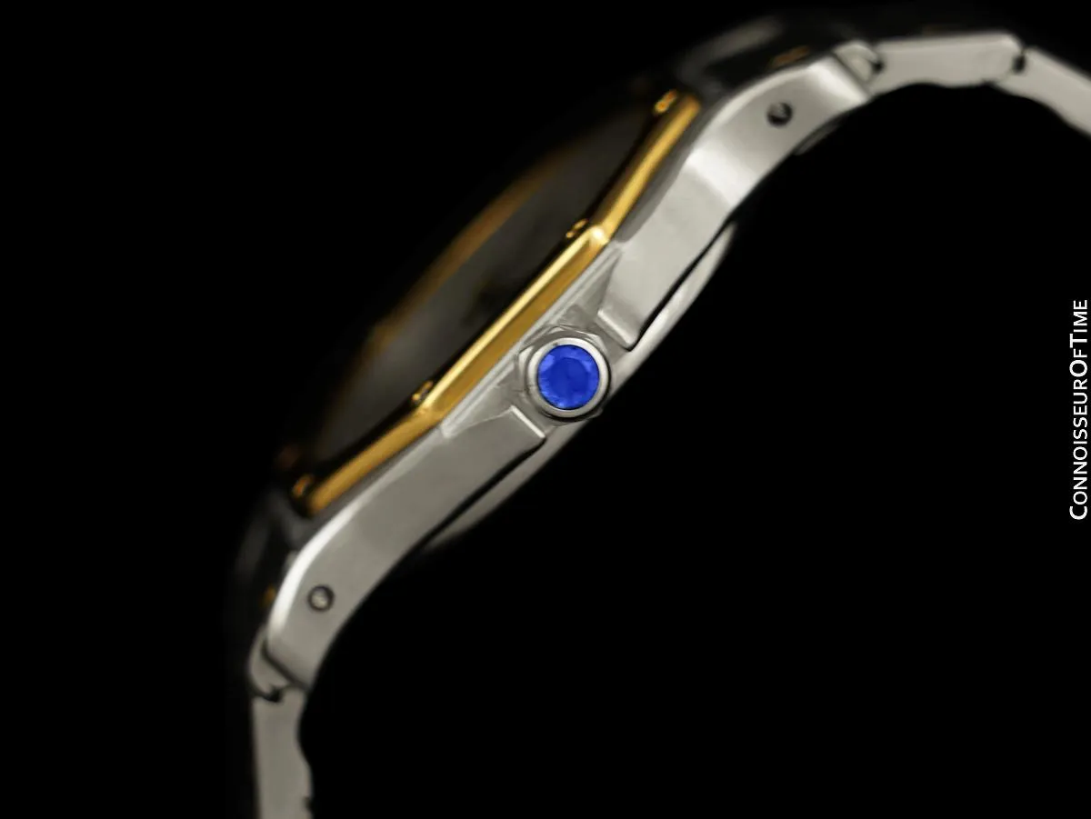 Cartier Santos Octagon Mens (Midsize) Quartz Watch - Stainless Steel & 18K Gold