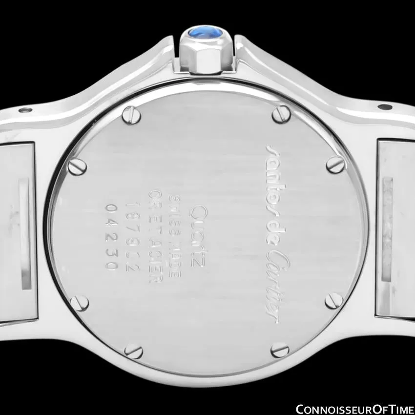 Cartier Santos Octagon Mens Midsize Unisex Quartz Watch - Stainless Steel & 18K Gold
