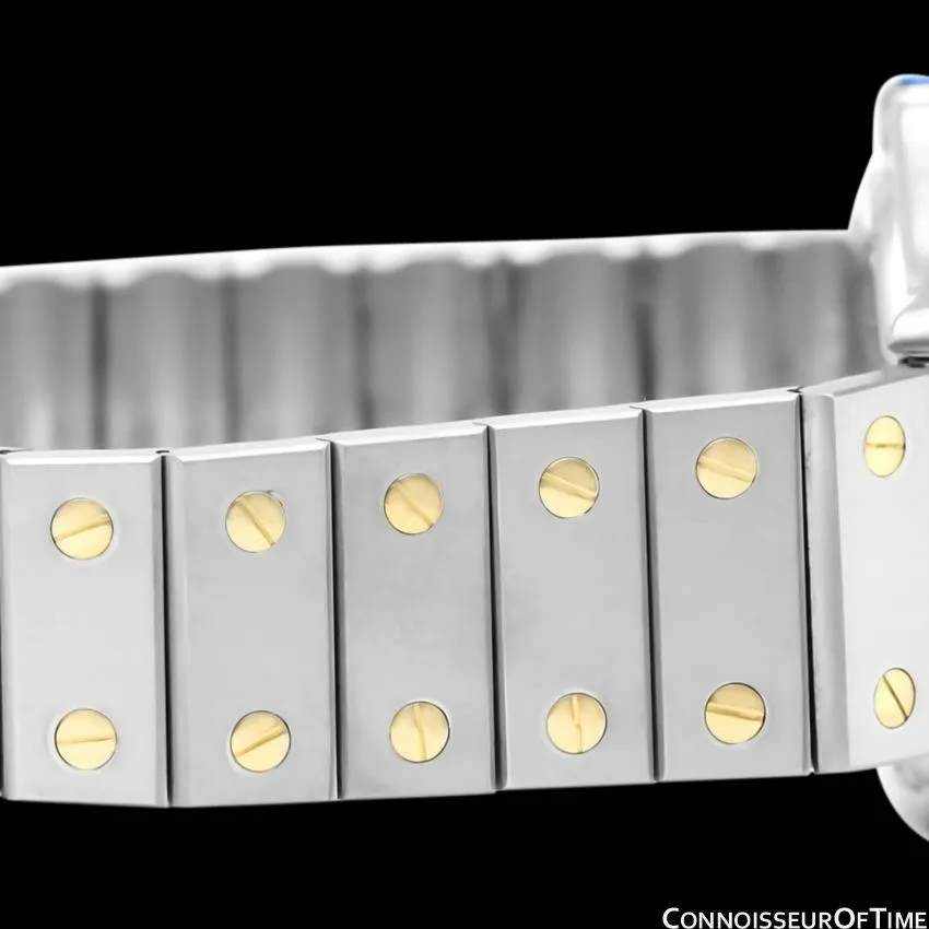 Cartier Santos Octagon Mens Midsize Unisex Quartz Watch - Stainless Steel & 18K Gold