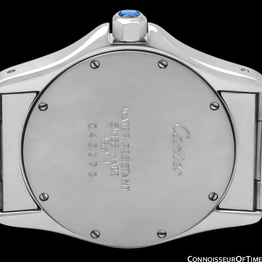 Cartier Santos Ronde Mens Midsize Unisex Bracelet Stainless Steel Watch - W20027K1