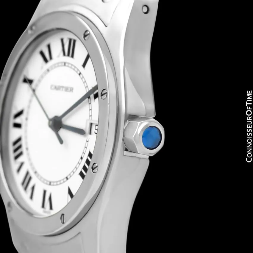 Cartier Santos Ronde Mens Midsize Unisex Bracelet Stainless Steel Watch - W20027K1