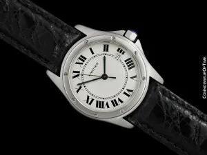 Cartier Santos Ronde Mens Midsize Unisex Stainless Steel Watch, W20027K1 - New Cartier Movement