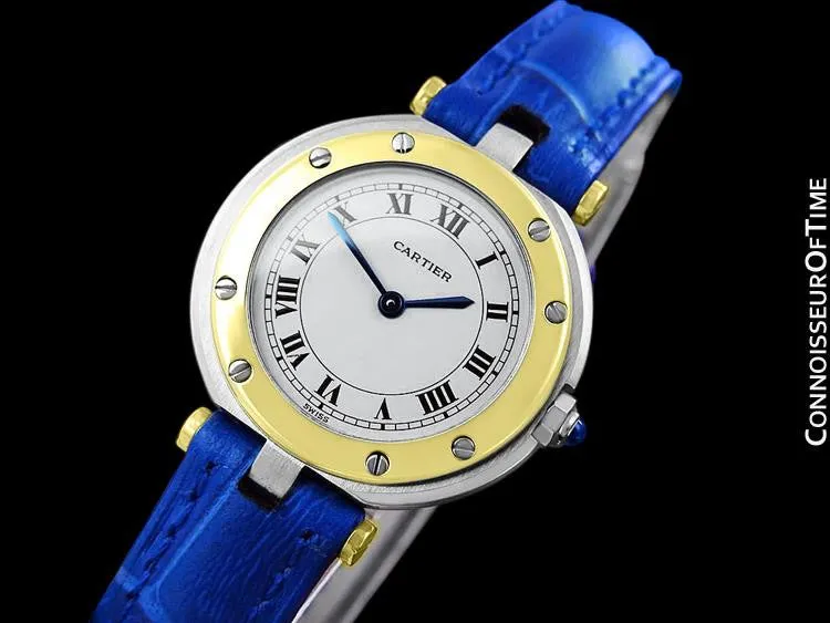 Cartier Santos Vendome Ladies Quartz Watch - Stainless Steel & 18K Gold
