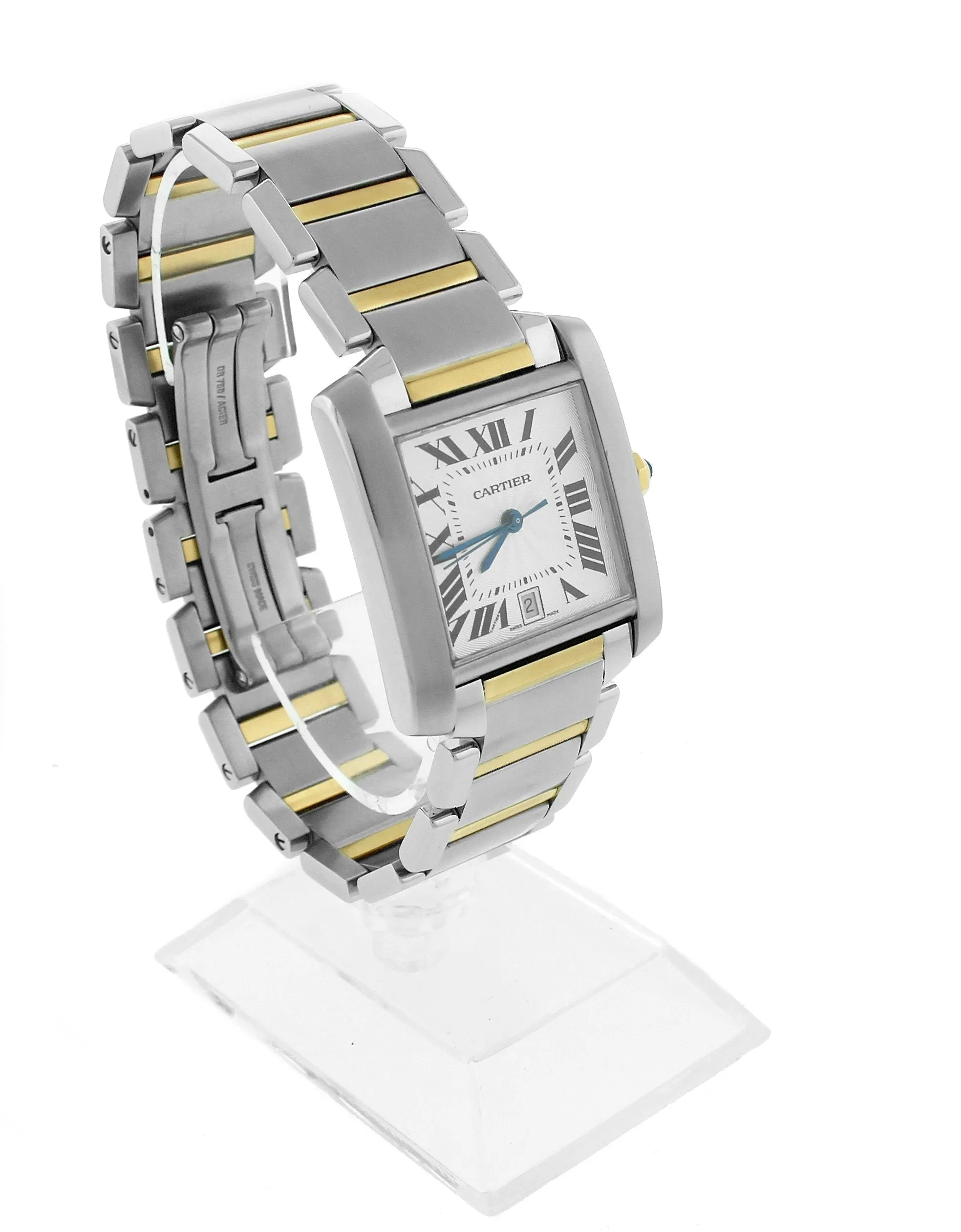 Cartier Tank Francaise Full-Size Auto Two-Tone Gold Date Watch W51005Q4 2302