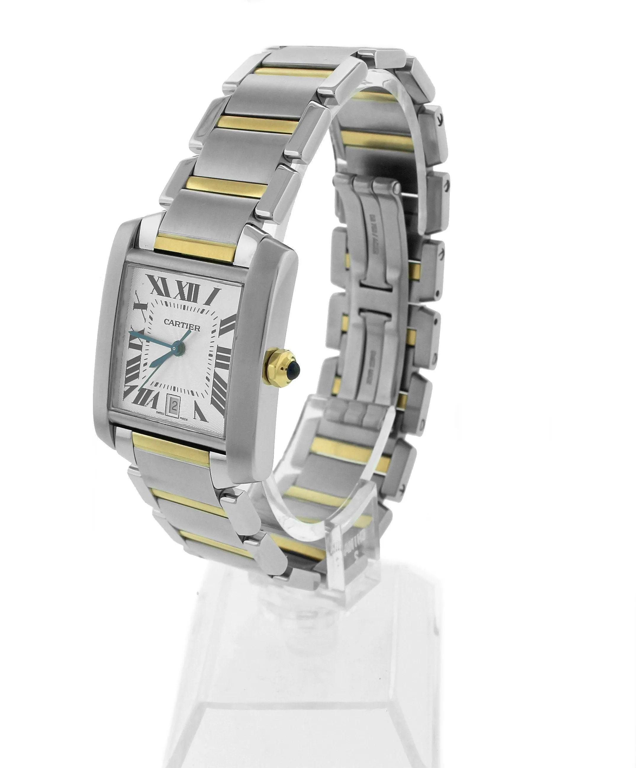 Cartier Tank Francaise Full-Size Auto Two-Tone Gold Date Watch W51005Q4 2302